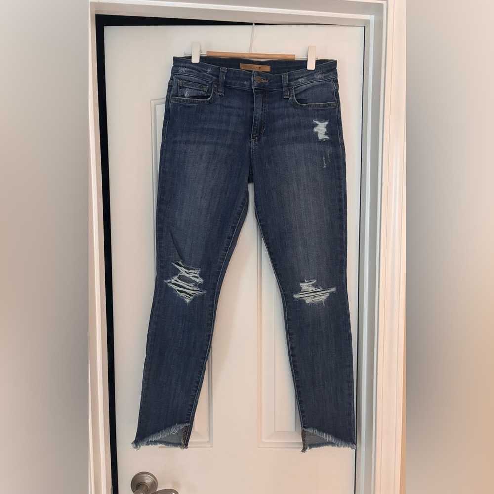 Joe's Jeans Dark Blue Distressed Skinny Jeans